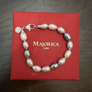 Majorica Tricolor Pearl Bracelet Never Worn